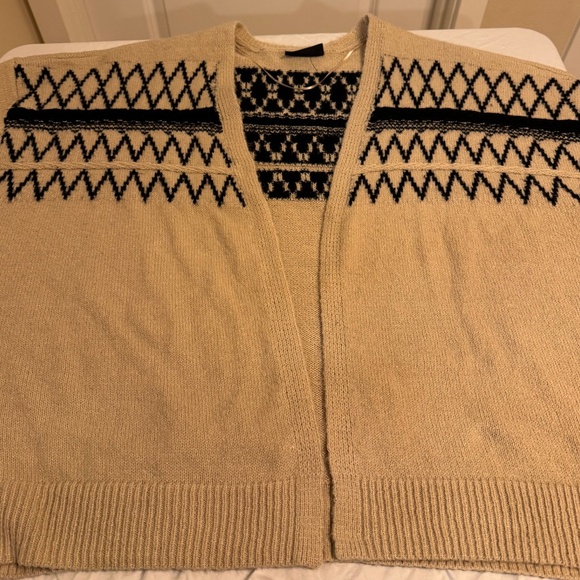 Lane Bryant Oatmeal & Black Geometric Open-Front Cardigan – 26/28 - Picture 5 of 16